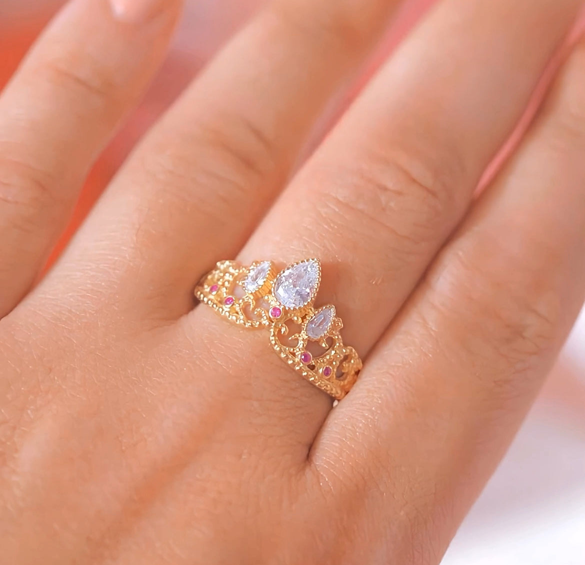 Rapunzel Crown Ring - Adjustable