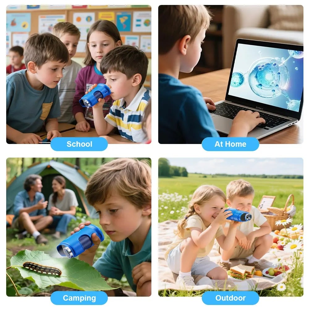 ExploraScope Kids 4K Digital Microscope (200–1000x Zoom)