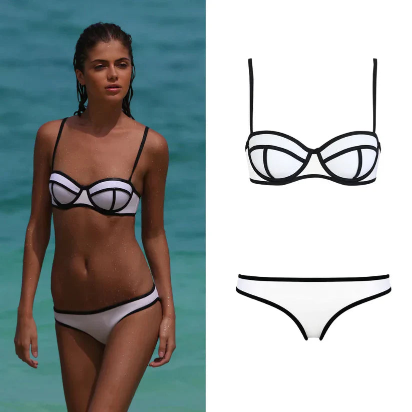 Neon Wave Contour Bikini