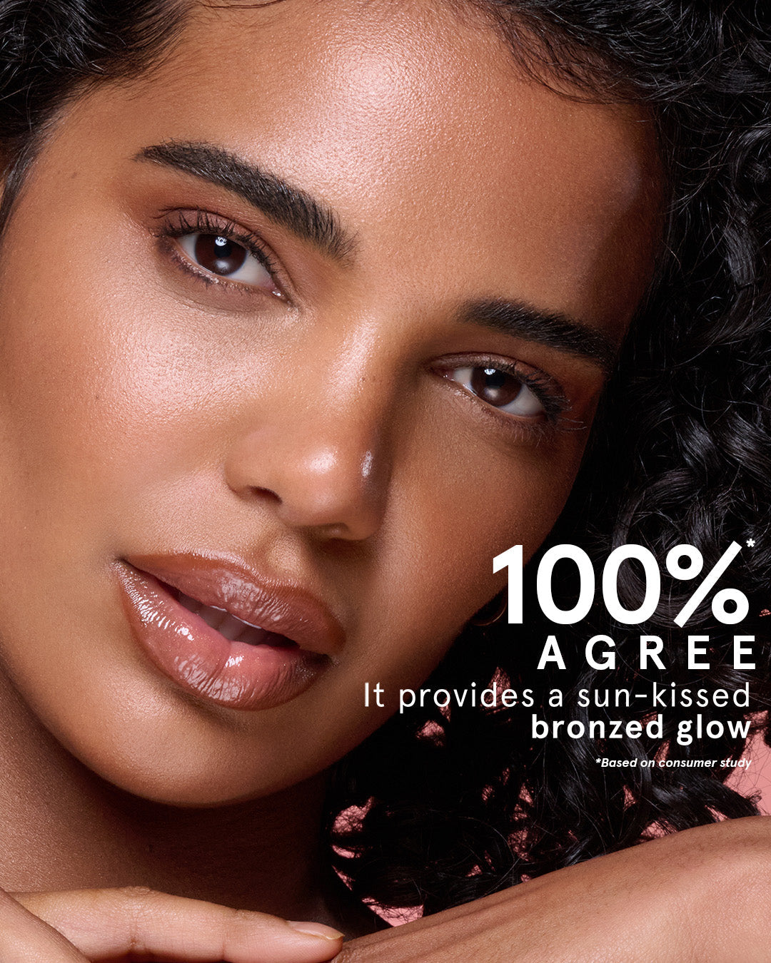 Clinical testing results for On 'Til Dawn Bronze Veil Setting Spray showing all-day sun-kissed bronzed glow