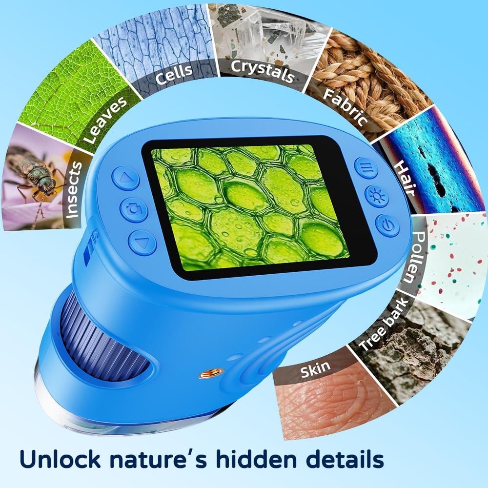 ExploraScope Kids 4K Digital Microscope (200–1000x Zoom)
